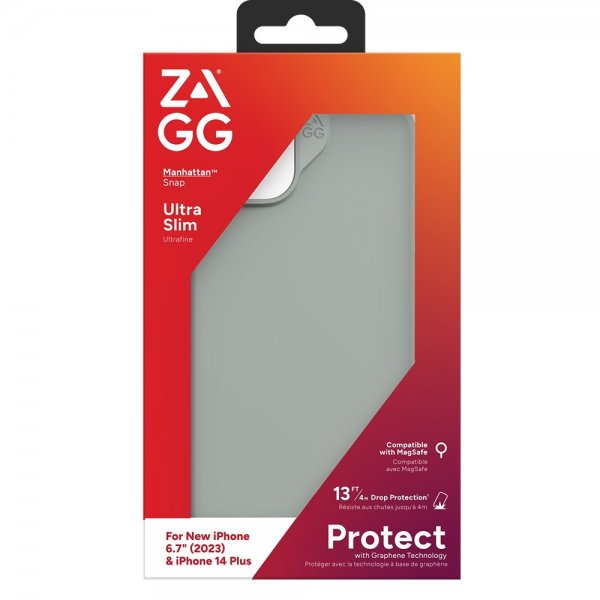 Zagg iPhone 14 Plus/iPhone 15 Plus Deksel Manhattan Snap Sage