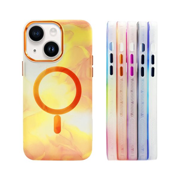 iPhone 14 Plus Deksel Mønster Oransje