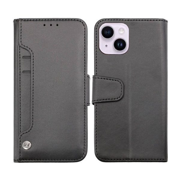 Rvelon iPhone 14 Plus Etui Utbrettbar Kortlomme Svart
