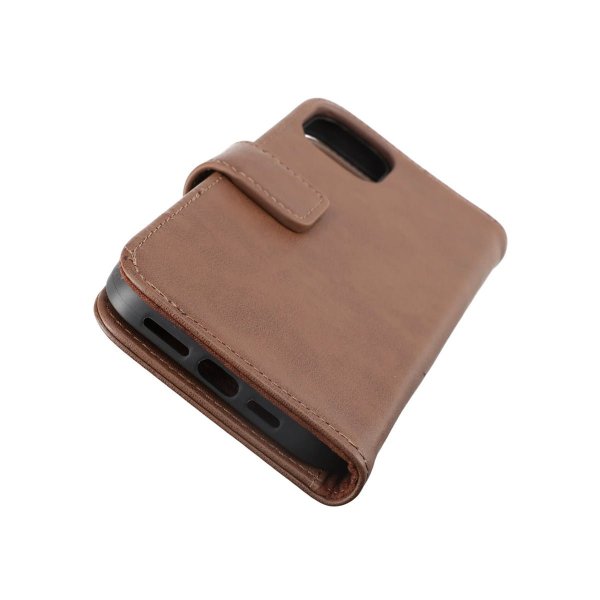 Rvelon iPhone 14 Plus Etui Ekte Skinn Brun