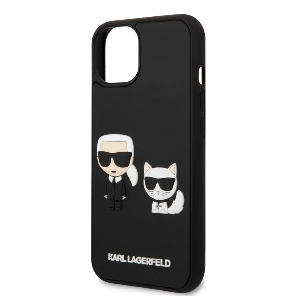 Karl Lagerfeld iPhone 14 Plus Deksel 3D Rubber Karl & Choupette Svart