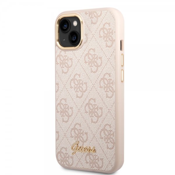Guess iPhone 14 Plus Deksel 4G Logo Rosa