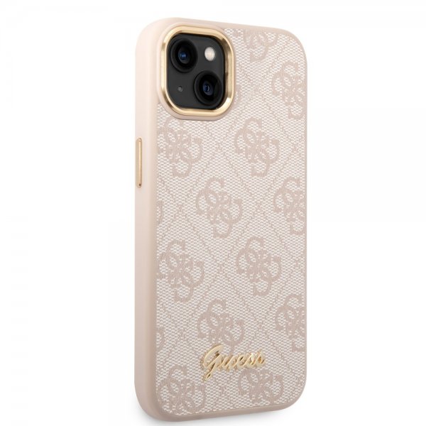 Guess iPhone 14 Plus Deksel 4G Logo Rosa