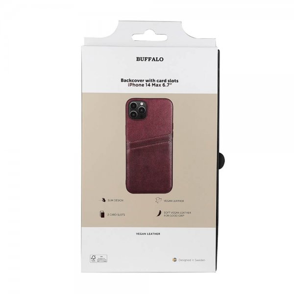 Buffalo iPhone 14 Plus Deksel Backcover with Card Slots Brun