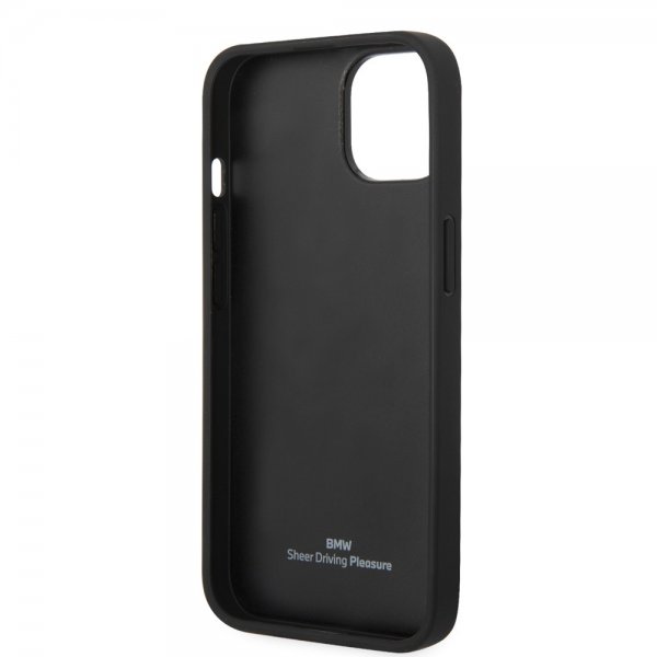 BMW iPhone 14 Plus Deksel Big Logo Stripe Svart