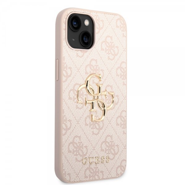 Guess iPhone 14 Plus Deksel Big Metal Logo Rosa