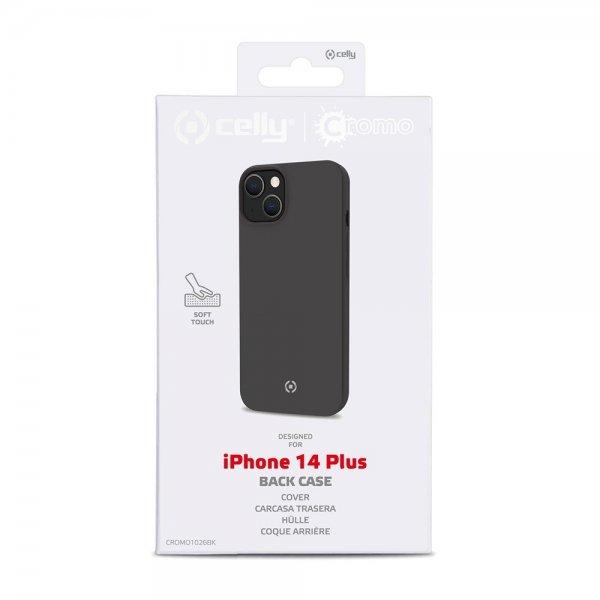 Celly iPhone 14 Plus Deksel CROMO Svart