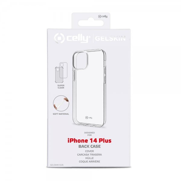 Celly iPhone 14 Plus Deksel GELSKIN Transparent