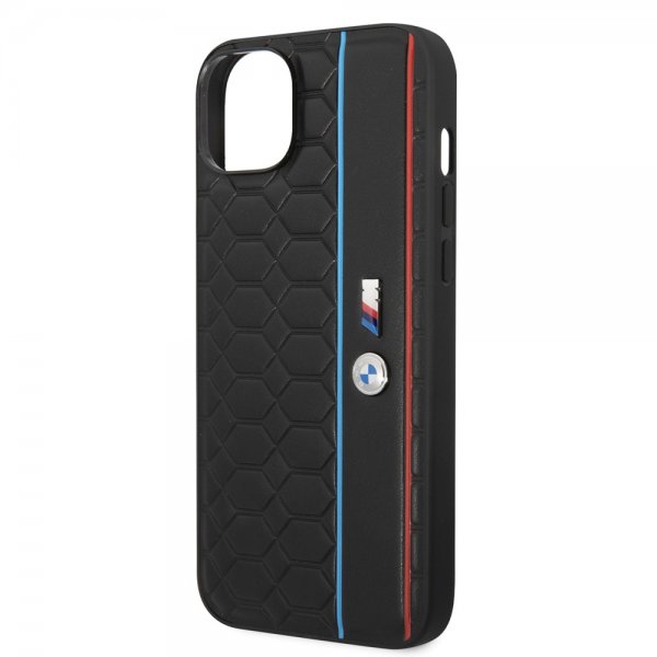 BMW iPhone 14 Plus Deksel Hexagonal Pattern Svart