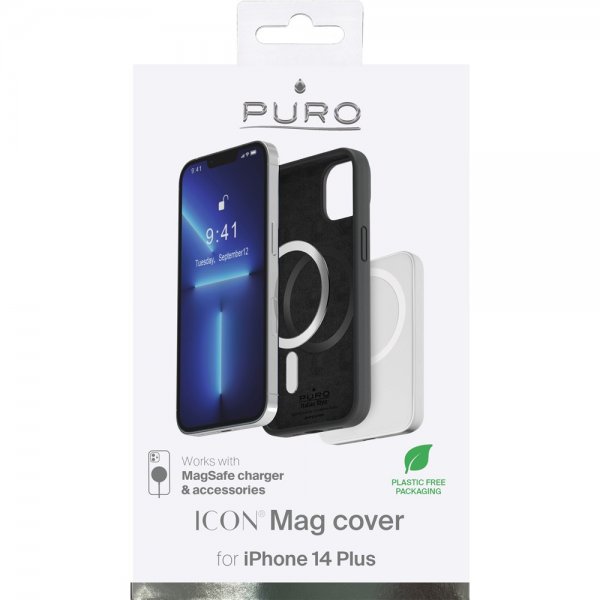 Puro iPhone 14 Plus Deksel ICON Mag Svart