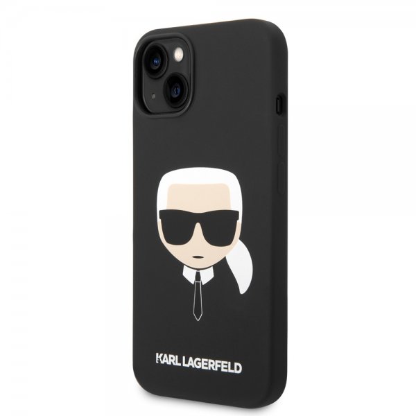 Karl Lagerfeld iPhone 14 Plus Deksel Liquid Silicone Karl Svart