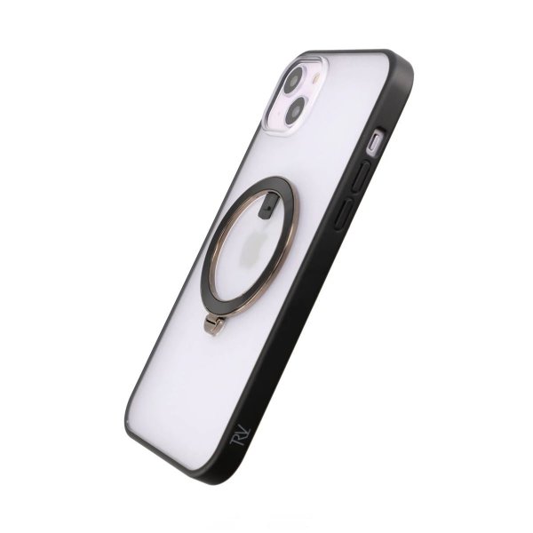 Rvelon iPhone 14 Plus Deksel Roterbart Stativ Svart
