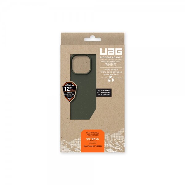 Urban Armor Gear (UAG) iPhone 14 Plus Deksel Outback Biodegradable Cover Olive