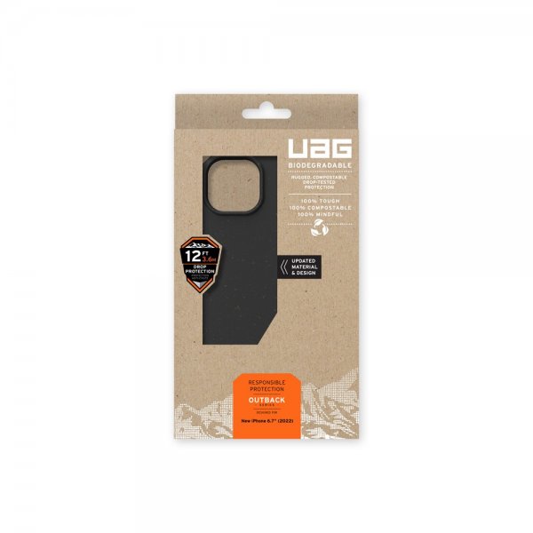 Urban Armor Gear (UAG) iPhone 14 Plus Deksel Outback Biodegradable Cover Svart