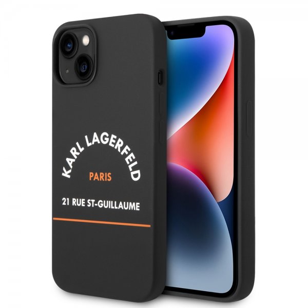 Karl Lagerfeld iPhone 14 Plus Deksel Rue St Guillaume Svart