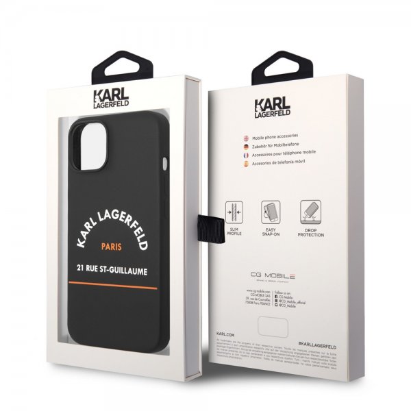 Karl Lagerfeld iPhone 14 Plus Deksel Rue St Guillaume Svart