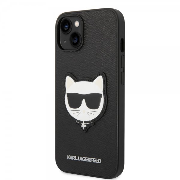 Karl Lagerfeld iPhone 14 Plus Deksel Saffiano Choupette Svart
