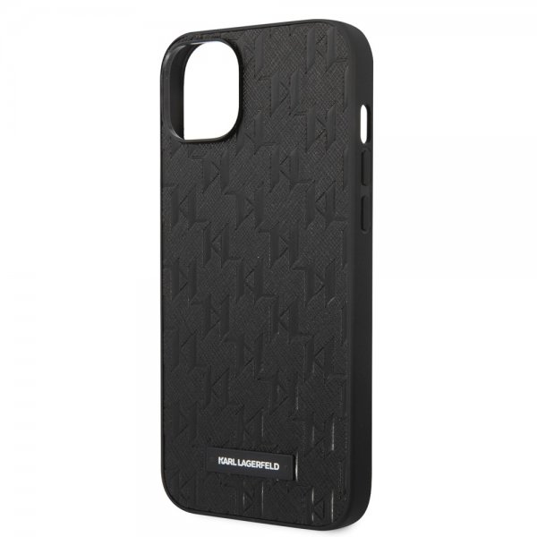 Karl Lagerfeld iPhone 14 Plus Deksel Saffiano Monogram Svart