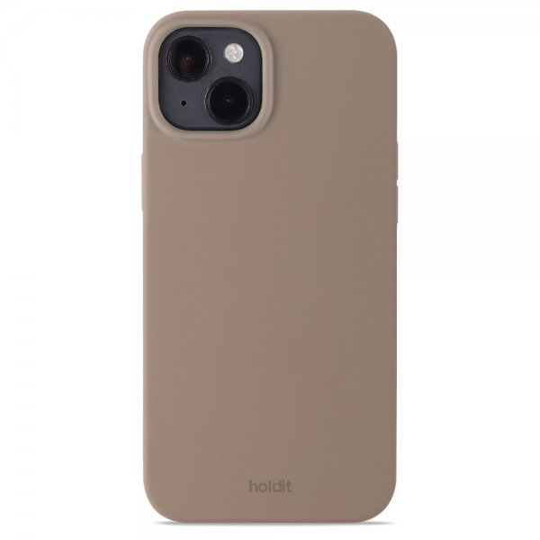 holdit iPhone 14 Plus Deksel Silikon Mocha Brown