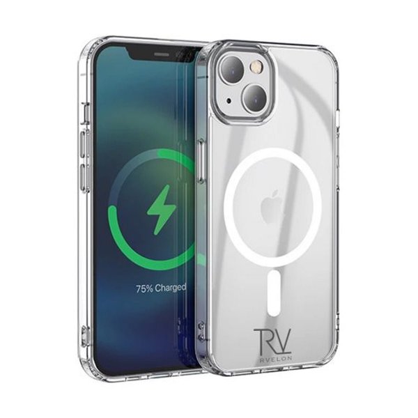 Rvelon iPhone 14 Plus Deksel TPU MagSafe Transparent