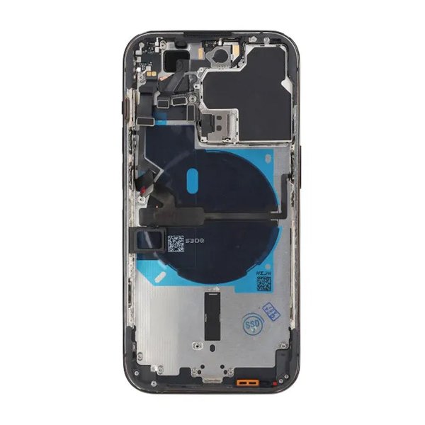 iPhone 14 Pro bakside med komplett ramme OEM - grafitt