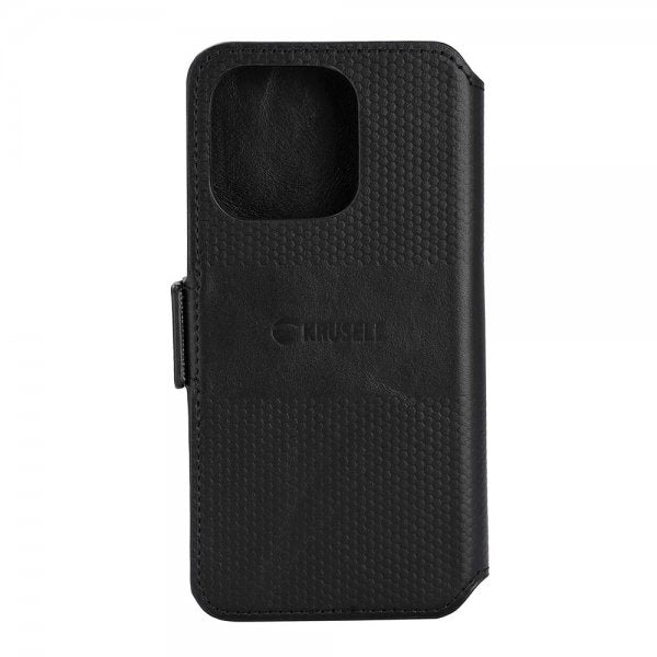 Krusell iPhone 14 Pro Etui Leather PhoneWallet Svart
