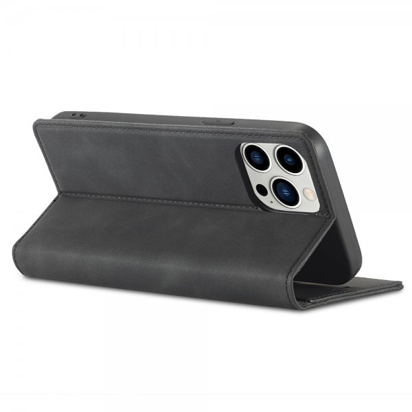 Lc.Imeeke iPhone 14 Pro Etui med Kortlomme flipp Svart