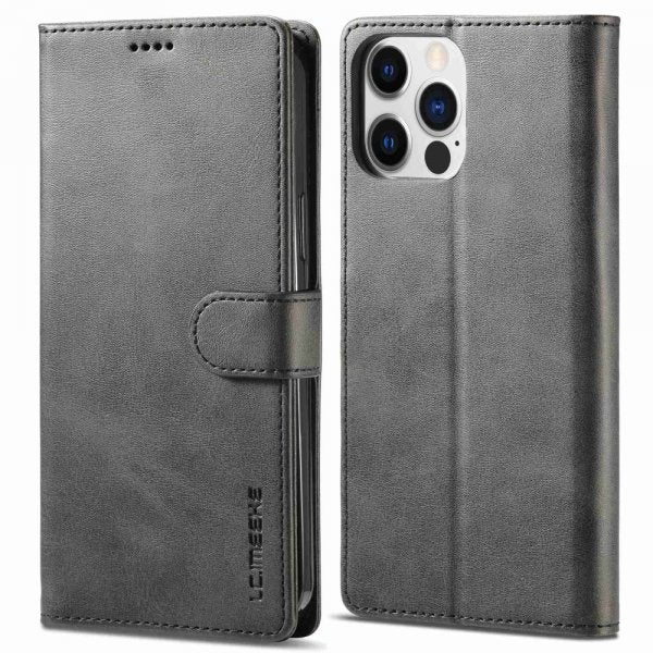 Lc.Imeeke iPhone 14 Pro Etui med Kortlomme stativfunksjon Svart