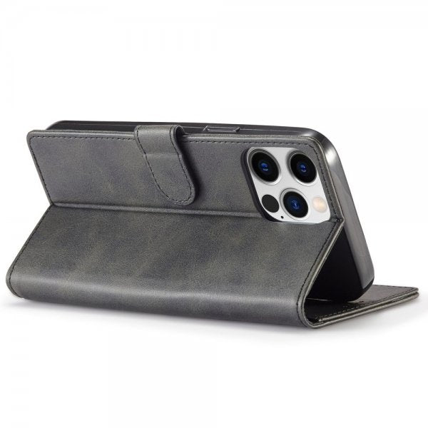 Lc.Imeeke iPhone 14 Pro Etui med Kortlomme stativfunksjon Svart