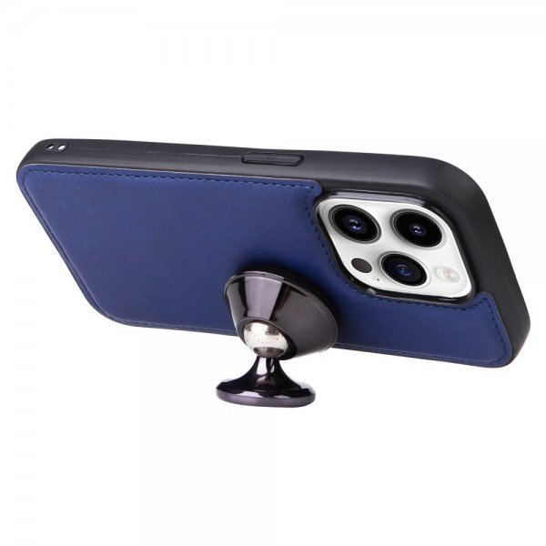 iPhone 14 Pro Etui Avtagbart Deksel KT Leather Series-3 Blå
