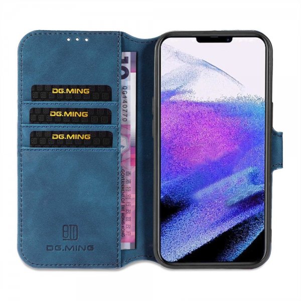 Dg.Ming iPhone 14 Pro Etui Retro Blå