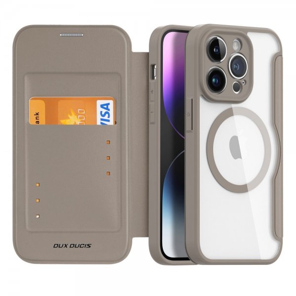 Dux Ducis iPhone 14 Pro Etui Skin X Pro Series MagSafe Khaki