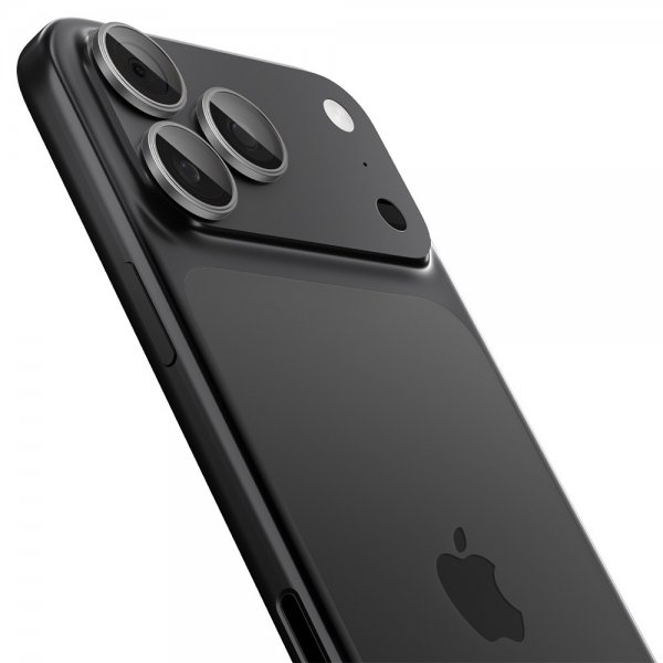 Spigen iPhone 14/15/16/17 Pro & Pro Max Kamerabeskytter GLAS.tR EZ Fit Optik Pro 2-pakning Grå