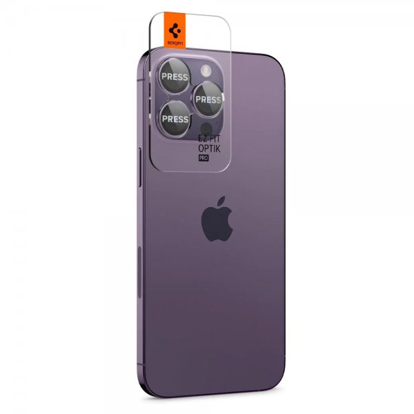 Spigen iPhone 14 Pro/iPhone 14 Pro Max Kamerabeskytter GLAS.tR EZ Fit Optik Pro Deep Purple 2-pakning