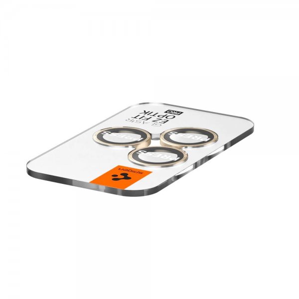 Spigen iPhone 14 Pro/iPhone 14 Pro Max Kamerabeskytter GLAS.tR EZ Fit Optik Pro Gull 2-pakning