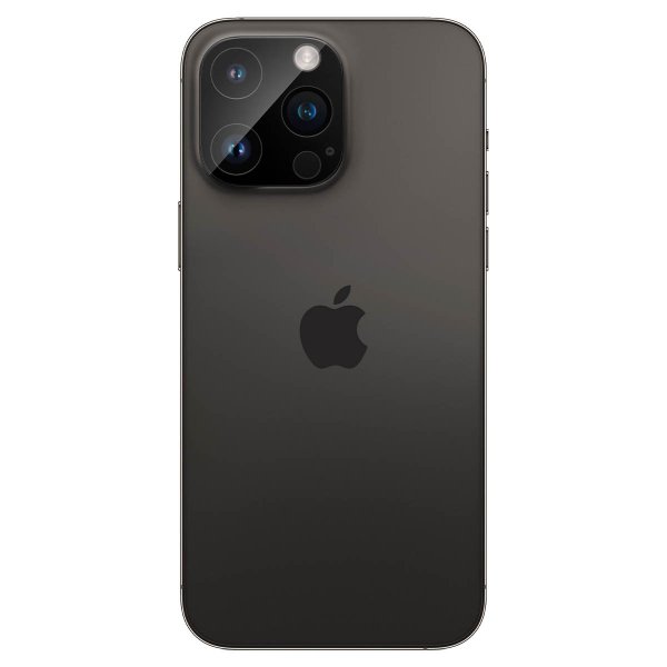 Spigen iPhone 14/15/16 Pro & Pro Max Kamerabeskytter Glas.tR Optik 2-pakning Svart
