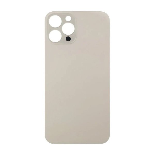 iPhone 14 Pro Max Bakside Glass med Selvklebende teip - Gull