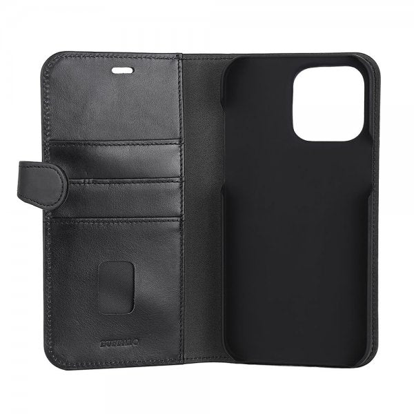 Buffalo iPhone 14 Pro Max Etui 2-in-1 Detachable Wallet Svart