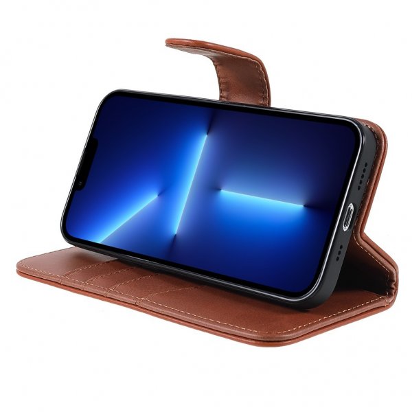 Nordic Covers iPhone 14 Pro Max Etui Essential Leather Maple Brown
