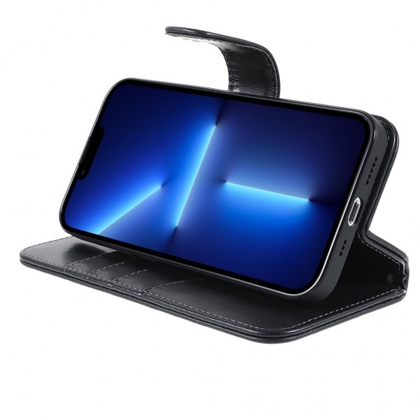 Nordic Covers iPhone 14 Pro Max Etui Essential Leather Raven Black
