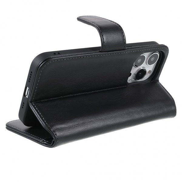 Nordic Covers iPhone 14 Pro Max Etui Essential Leather Raven Black