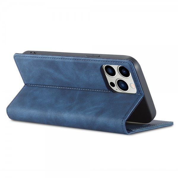 Lc.Imeeke iPhone 14 Pro Max Etui med Kortlomme flipp Blå