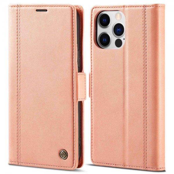 Lc.Imeeke iPhone 14 Pro Max Etui med Kortlomme Rosa