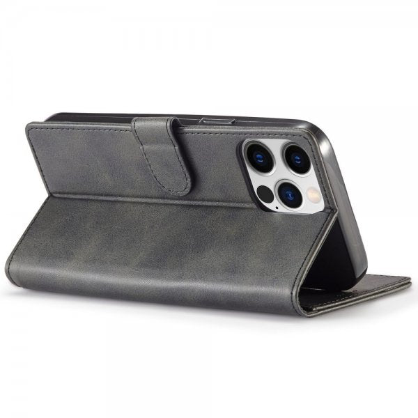 Lc.Imeeke iPhone 14 Pro Max Etui med Kortlomme stativfunksjon Svart
