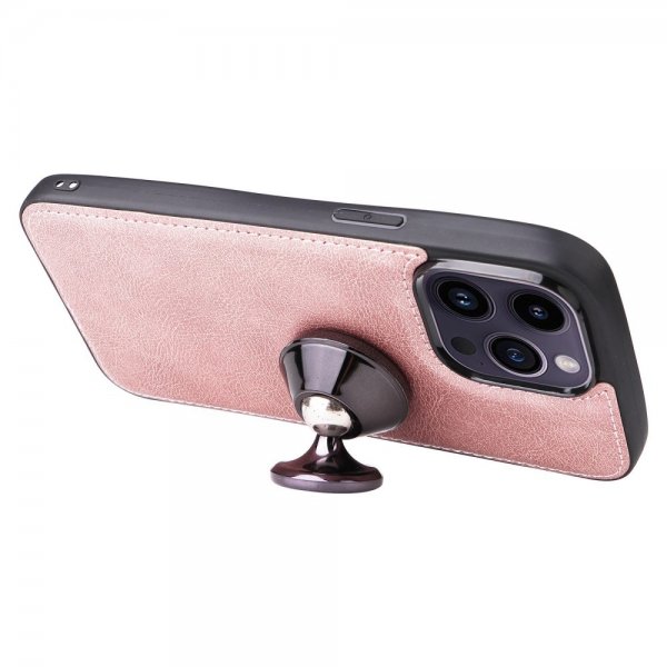 iPhone 14 Pro Max Etui Avtagbart Deksel KT Leather Series-3 Rosegull