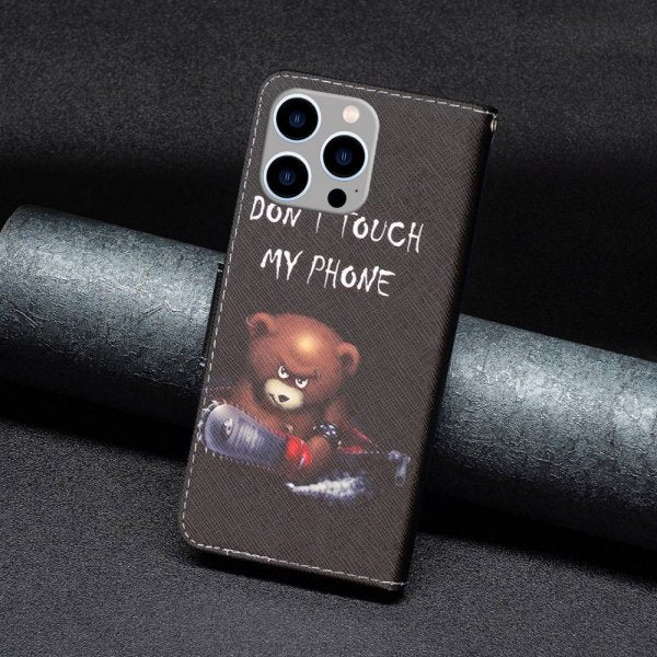 iPhone 14 Pro Max Etui Motiv Bjørn Don't Touch My Phone