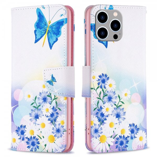 iPhone 14 Pro Max Etui Motiv Sommerfugler Og Blomster