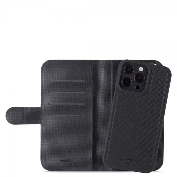 holdit iPhone 14 Pro Max Etui Wallet Case Magnet Svart