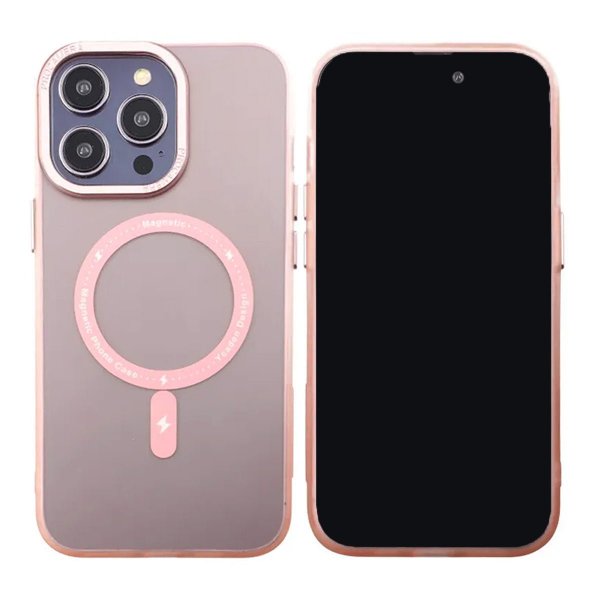 iPhone 14 Pro Max Deksel Kamerastøtfanger MagSafe Rosa