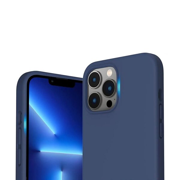 Rvelon iPhone 14 Pro Max Deksel Silikon Blå
